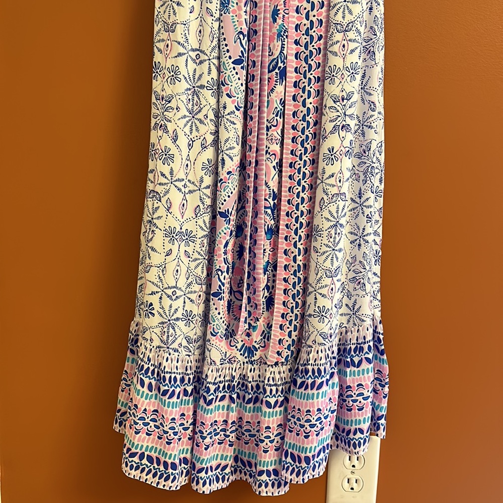 Lilly Pulitzer Abigale midi printed side shoulder dress with belt - Picture 4 of 9